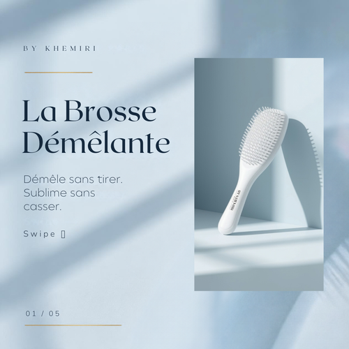 Brosse démêlante FlexGlide By Khemiri – picots flexibles