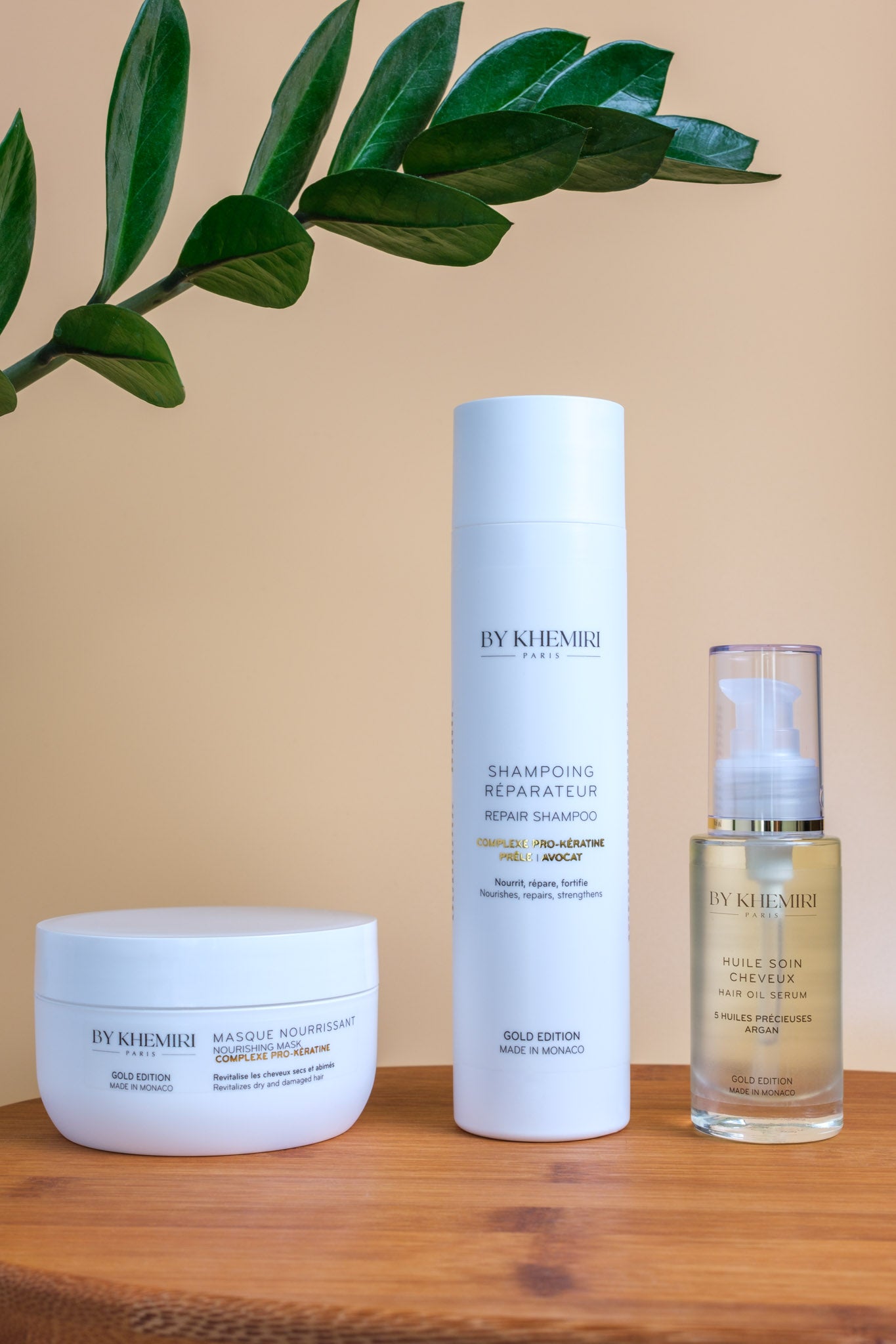 kit shampoing, masque et serum