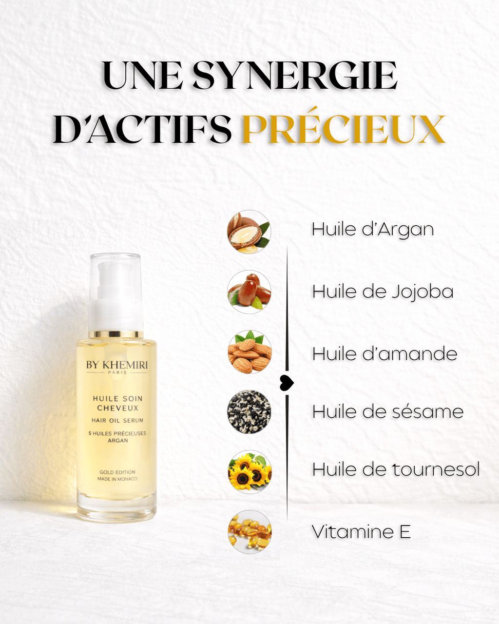 Sérum Capillaire aux 5 Huiles Précieuses - Réparateur & Protecteur