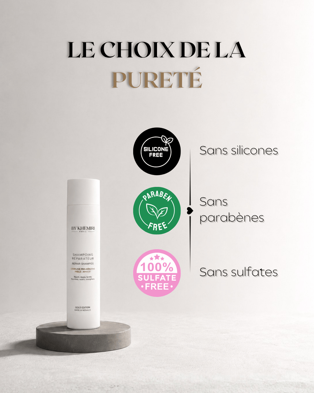 Shampoing Réparateur à la Kératine Sans Sulfate | ByKhemiri