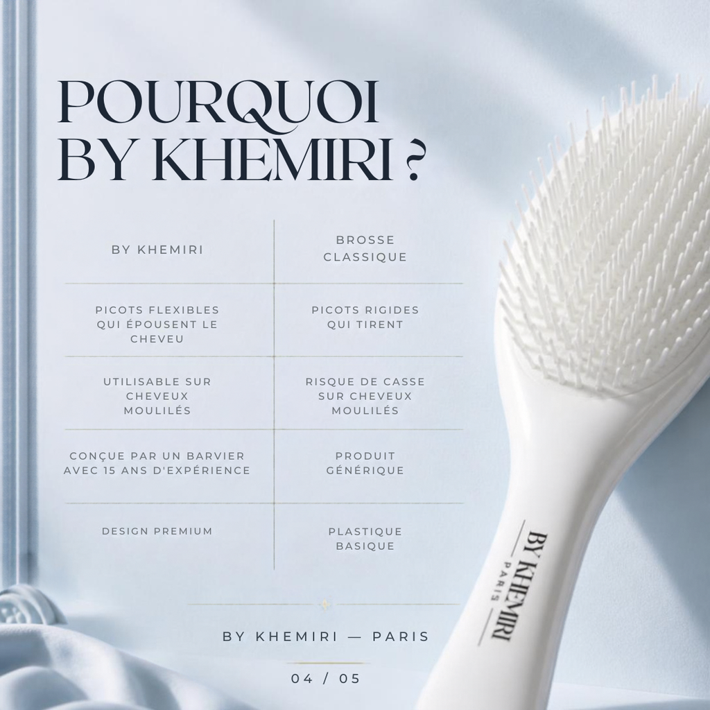 Brosse démêlante FlexGlide By Khemiri – cheveux bouclés et épais