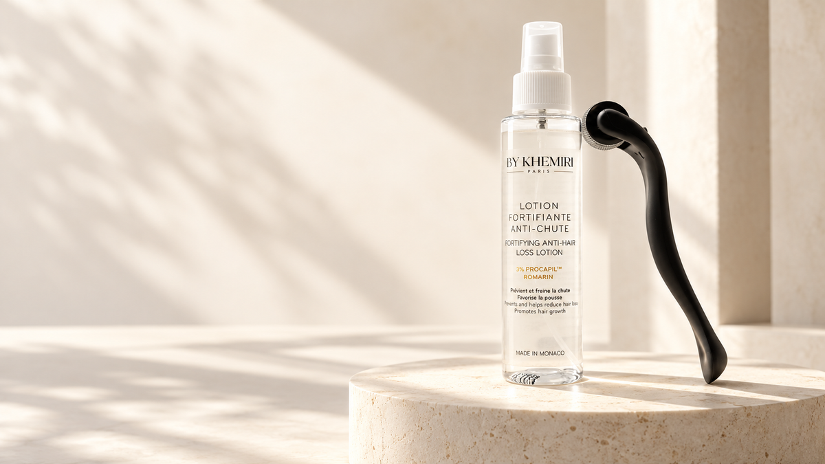 Lotion anti-chute au Procapil 3 % et derma roller By Khemiri