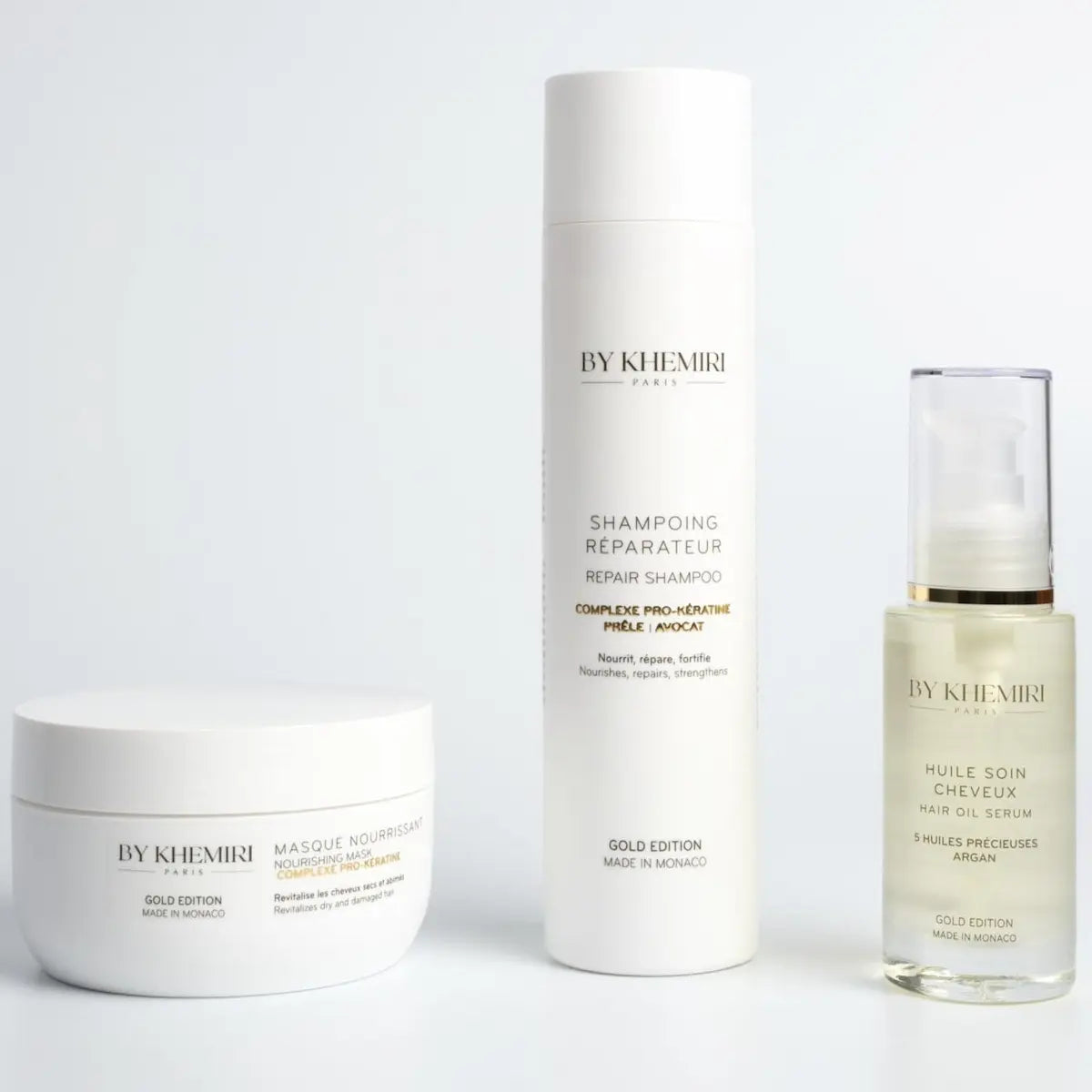 Pack Trio Gamme Gold - Shampoing, Masque & Sérum Kératine