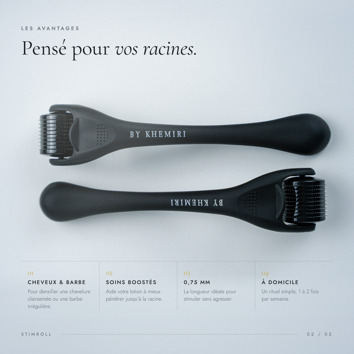 Derma Roller Microneedling – Stimule la Pousse Cheveux & Barbe
