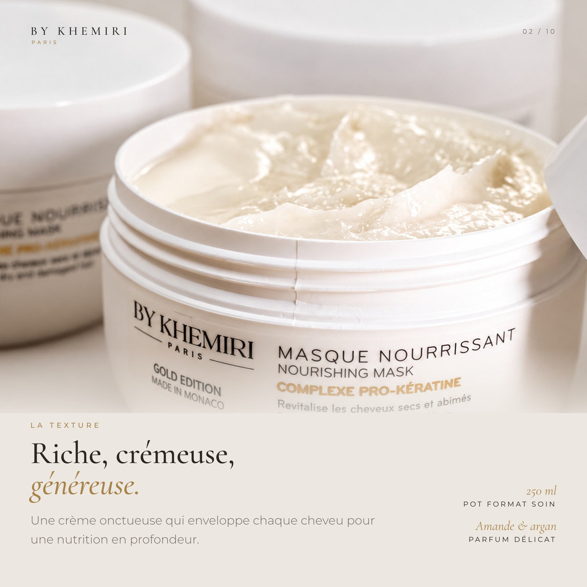 Masque Nourrissant Réparateur à la Kératine - Gamme Gold
