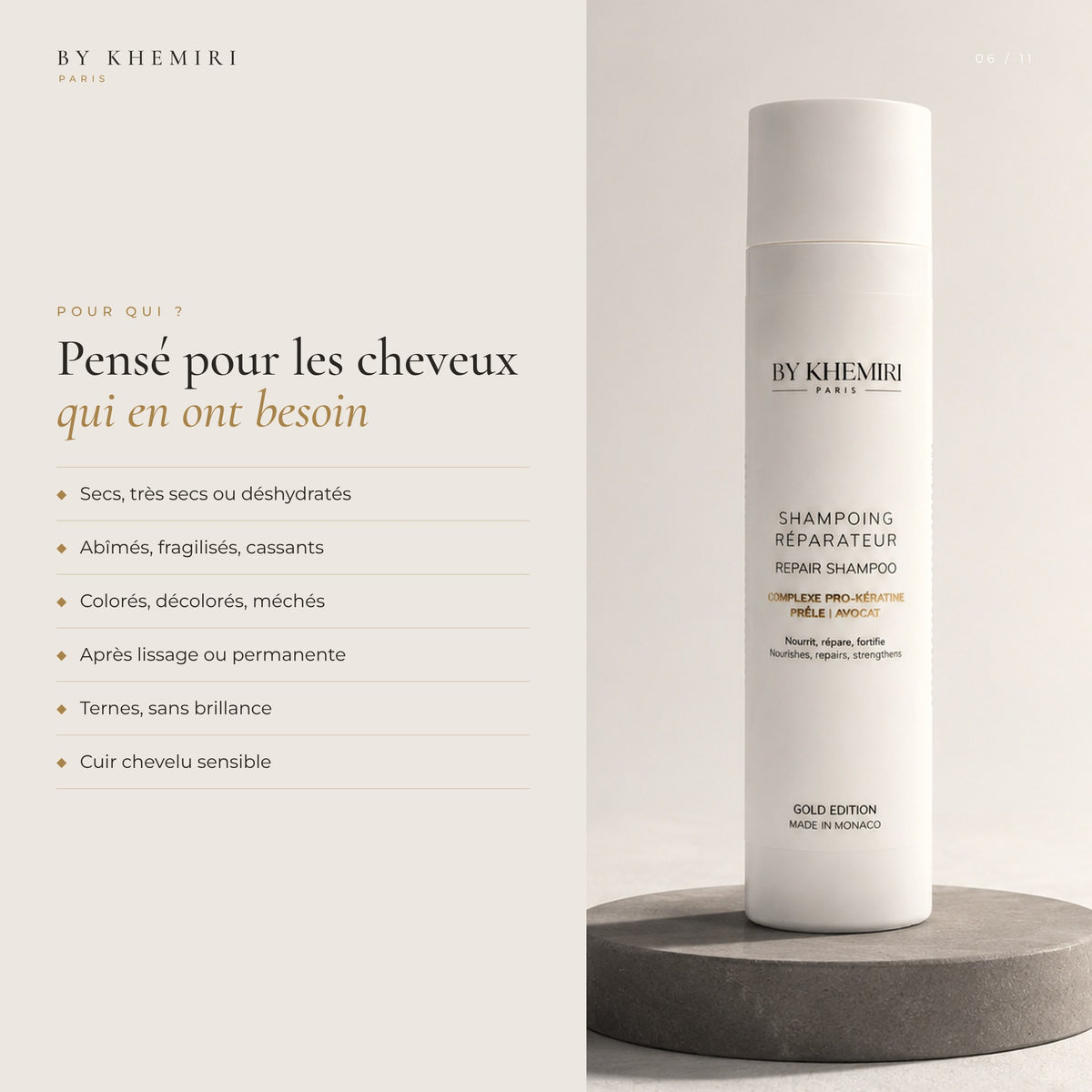 Shampoing Réparateur à la Kératine Sans Sulfate